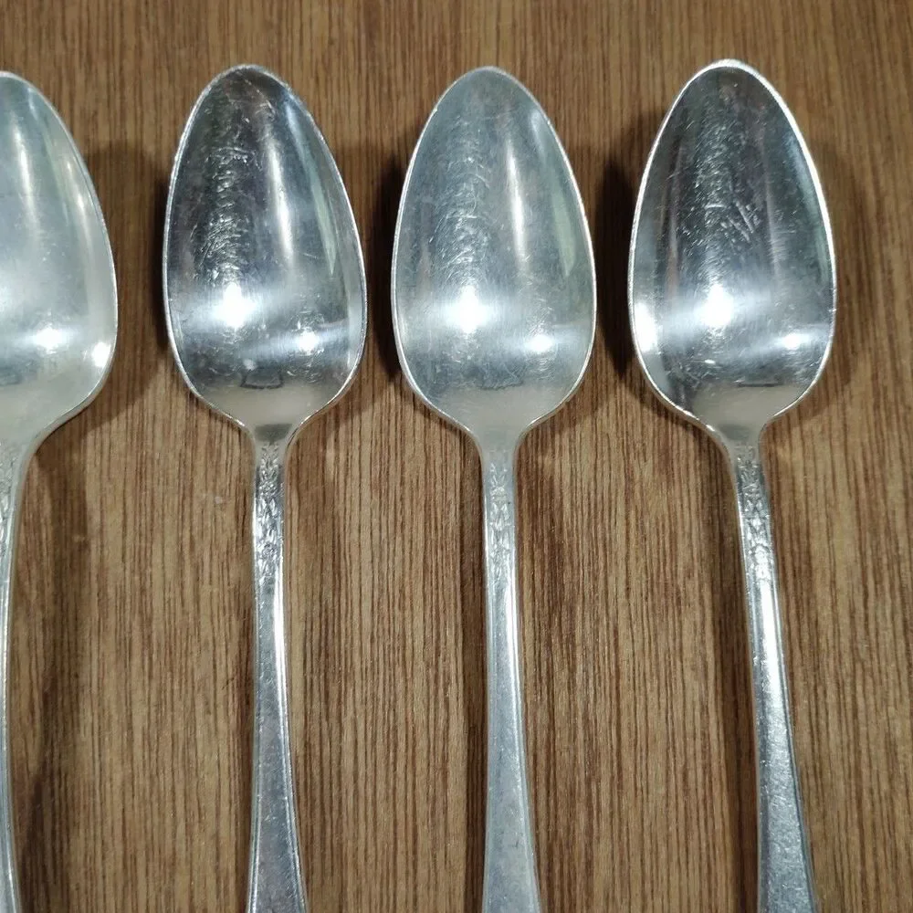 1847 Rogers Bros IS Lovelace Silverplate Flatware 5 Teaspoons Vintage